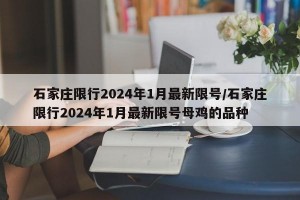 石家庄限行2024年1月最新限号/石家庄限行2024年1月最新限号母鸡的品种