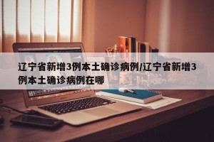 辽宁省新增3例本土确诊病例/辽宁省新增3例本土确诊病例在哪