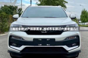 【潍坊车辆过户排放要求,潍坊市车辆过户要求国几】